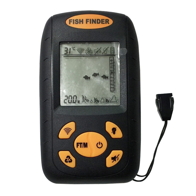 Vivolux | Tragbarer Ultrasonic Fischfinder, Wassertiefe & Temperatur Fischfinder mit kabelgebundenem Sonarsensor und LCD-Display