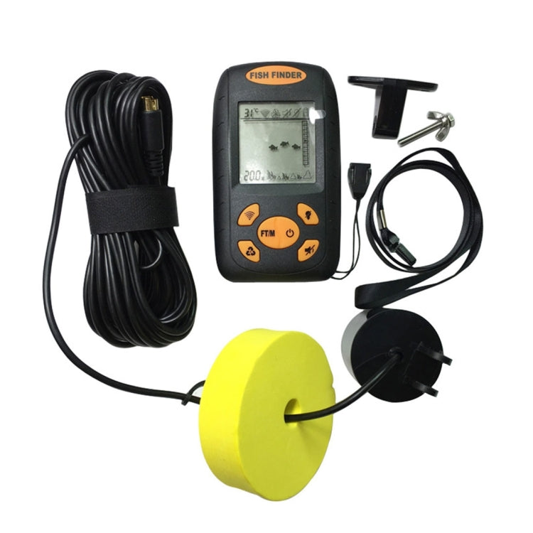 Vivolux | Tragbarer Ultrasonic Fischfinder, Wassertiefe & Temperatur Fischfinder mit kabelgebundenem Sonarsensor und LCD-Display