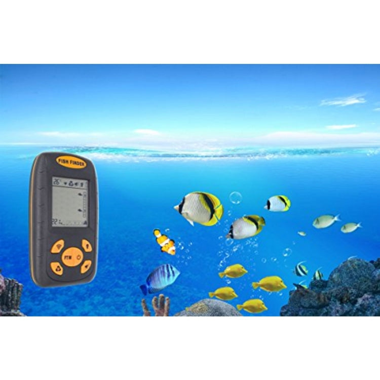 Vivolux | Tragbarer Ultrasonic Fischfinder, Wassertiefe & Temperatur Fischfinder mit kabelgebundenem Sonarsensor und LCD-Display