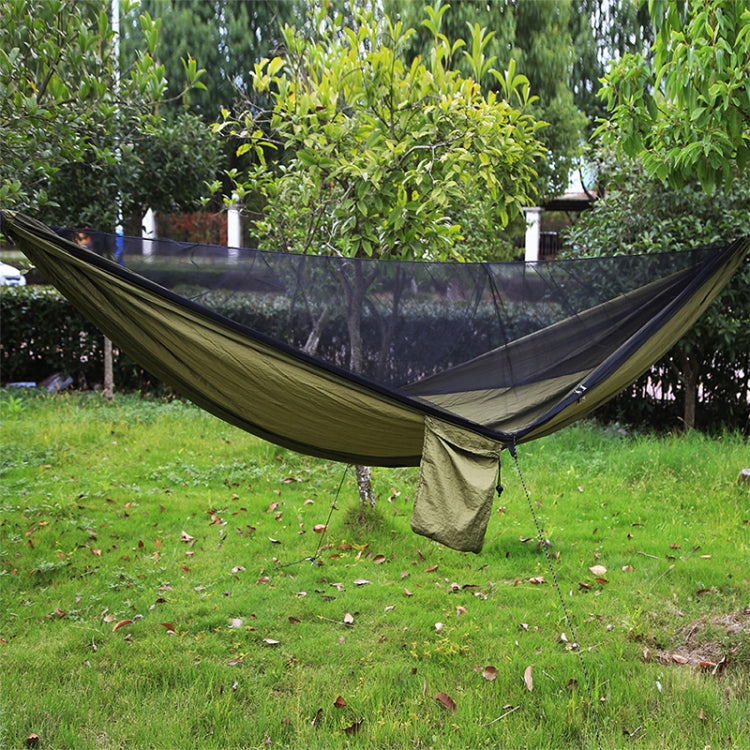 Vivolux | Tragbare Outdoor-Hängematte mit Moskitonetzen (Armeegrün)