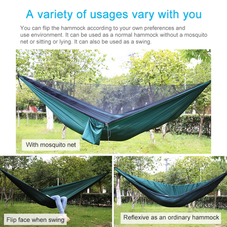 Vivolux | Tragbare Outdoor-Hängematte mit Moskitonetzen (Armeegrün)