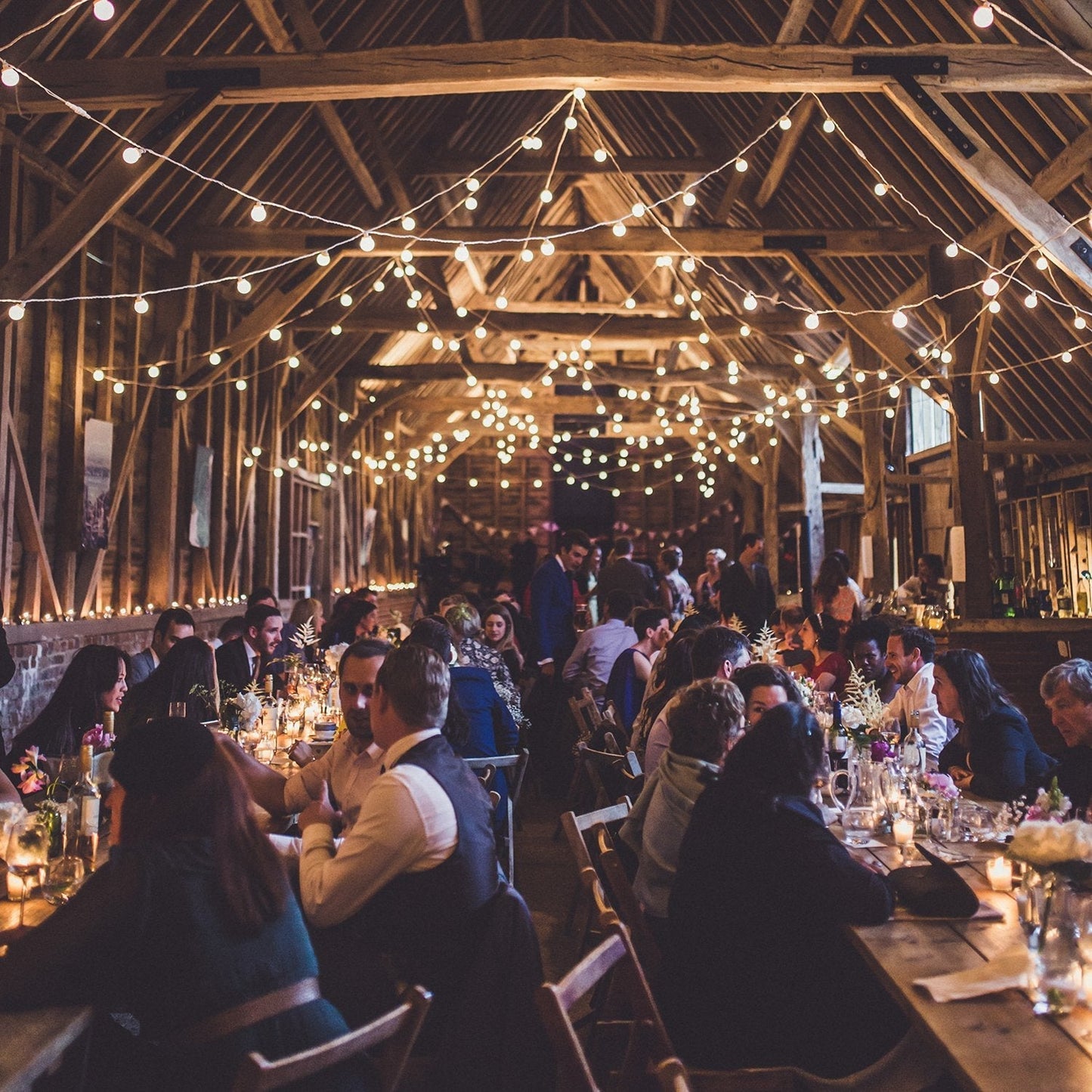 Vivolux | Pro Connect 5m 10er Party Lichterkette warmweiß koppelbar weißes Kabel