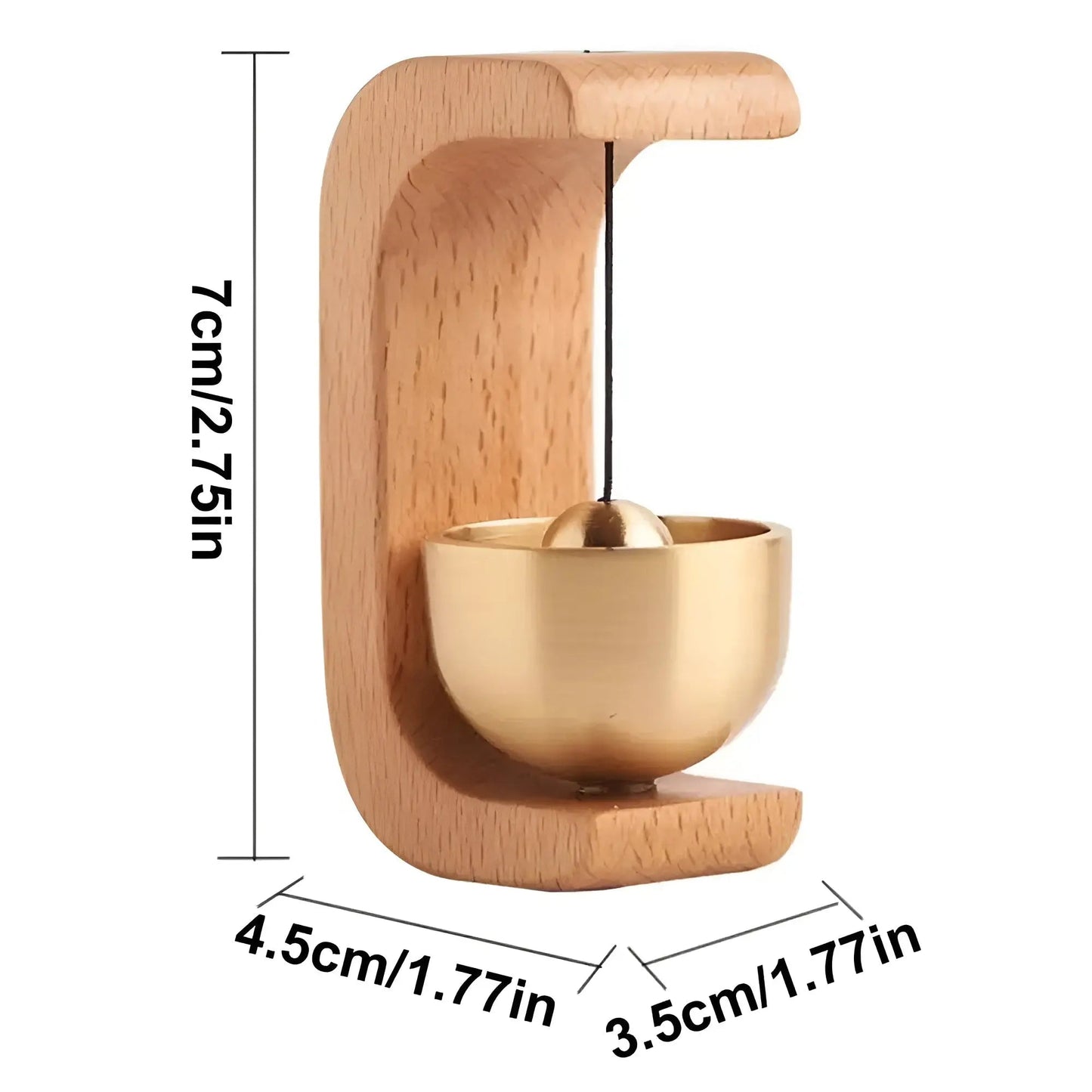 Vivolux | Türglocken - Melodisch - Dekorativ Holz - Japanischer Stil - Klangschalen-Glocke