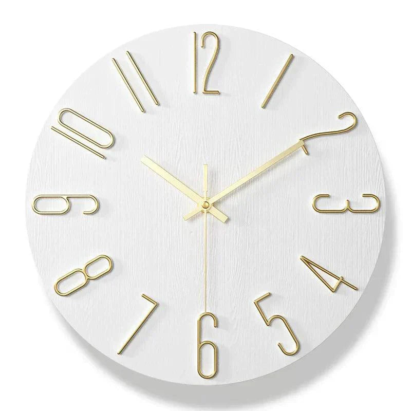 Vivolux | Rahmenlose Wanduhr aus Holz – Nordische Minimalistische Stille Uhr für Modernes Wohndekor