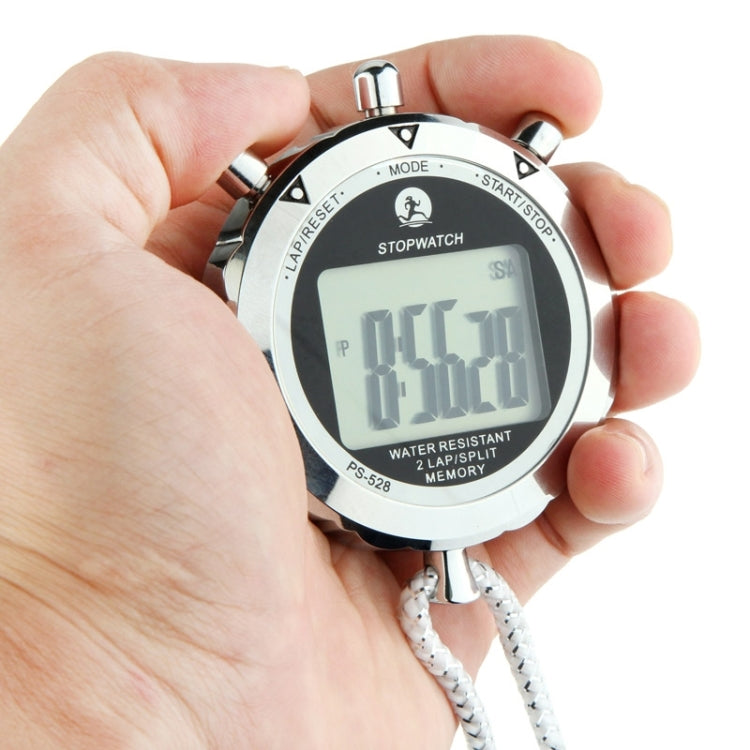 Vivolux | PS528 Metall-Stoppuhr Professioneller Chronograph Handheld Digital LCD Sportzähler Timer mit Band
