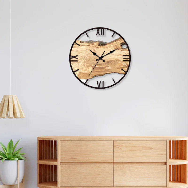 Vivolux | Geräuschlose Wanduhr aus Acryl und Holz