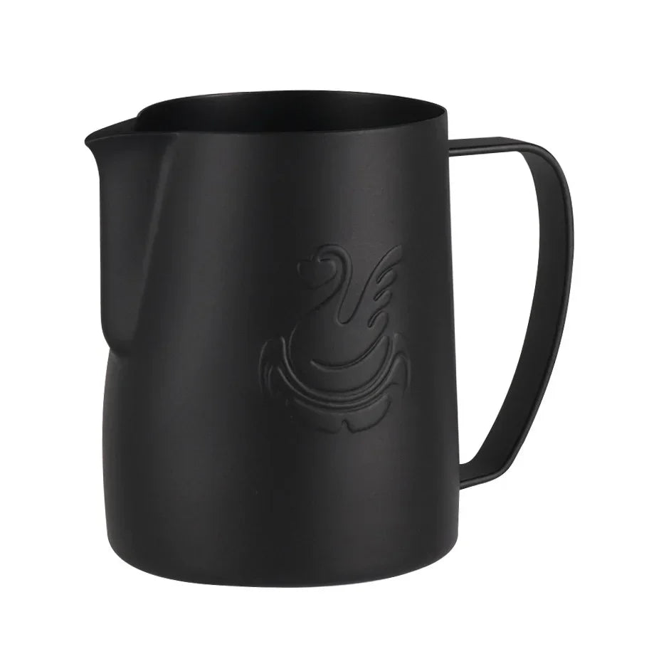 Vivolux | 600ml Edelstahl-Kaffeekanne Milchaufschäumer Tasse Sahnebereiter Espresso Latte Art Werkzeug Eleganter Schwan