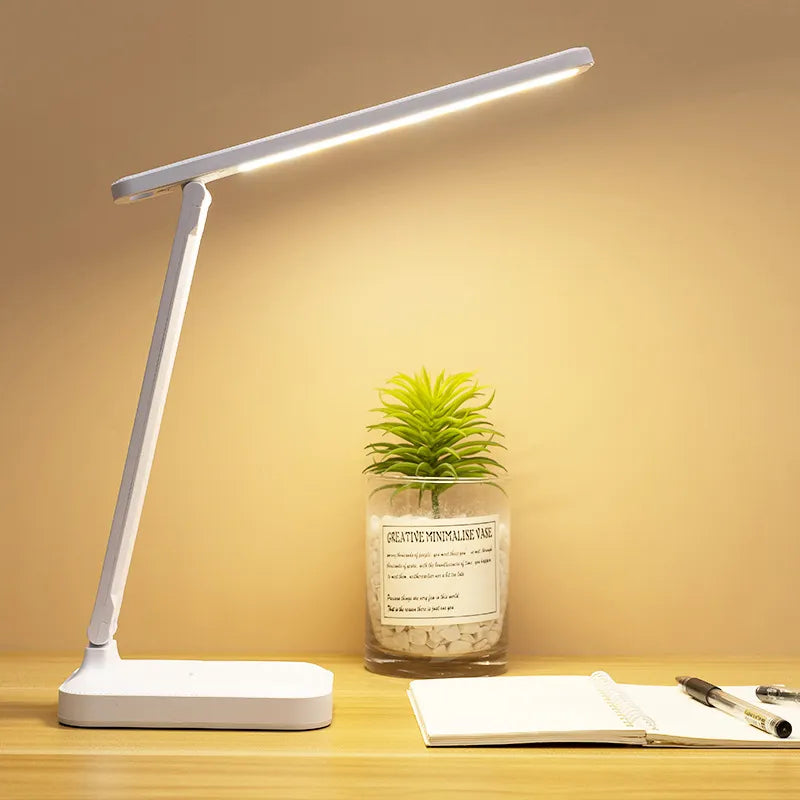 Vivolux | LED Tischlampe | Wiederaufladbar 6000mAh | Stufenlos dimmbar | Faltbare Schreibtischlampe mit Touch