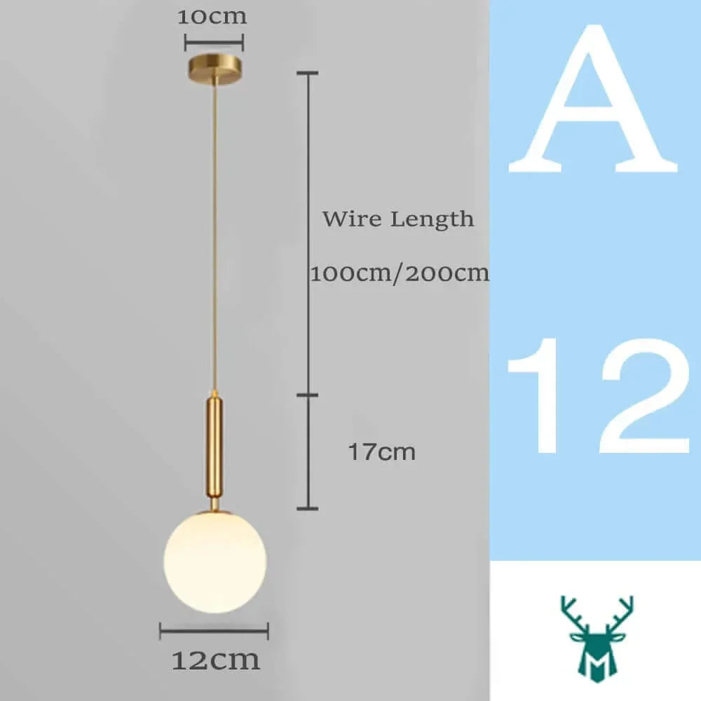 Vivolux | Mid-Century Modern Glas Ball Pendelleuchte