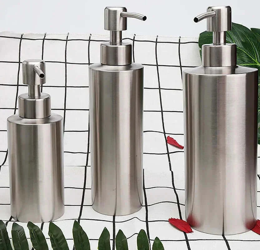 Vivolux | Eleganter Edelstahl Handpumpen Seifenspender 250ml/350ml/550ml