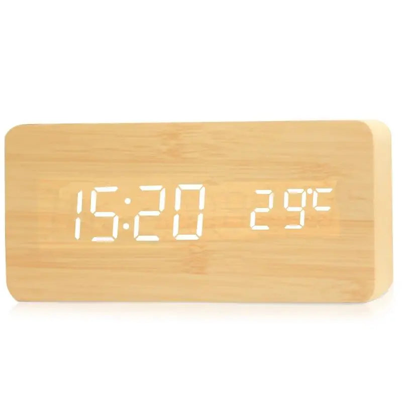 Vivolux | Digitaler Wecker aus Holz | LED-Anzeige | Modernes Design | Lautlos | Umweltfreundlich