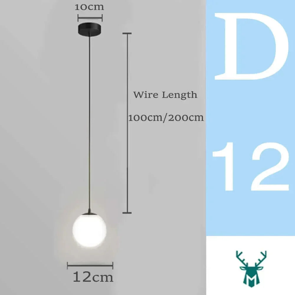 Vivolux | Mid-Century Modern Glas Ball Pendelleuchte