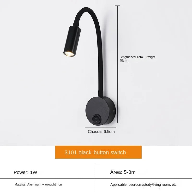 Vivolux | Vielseitige LED-Wandlampe: Modern, Flexibel, Perfekt zum Lesen am Bett