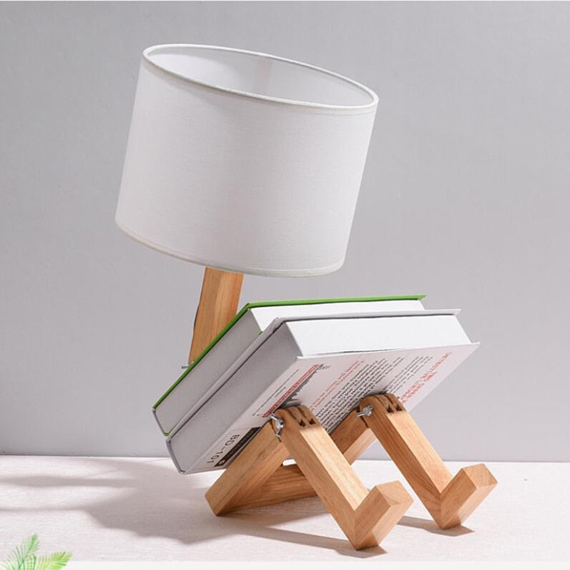 Vivolux | Robot Form Holz Tischlampe