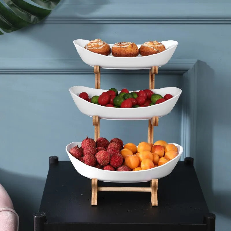 Vivolux | FruitTriad | Dreistufige Obstschale aus Kunststoff