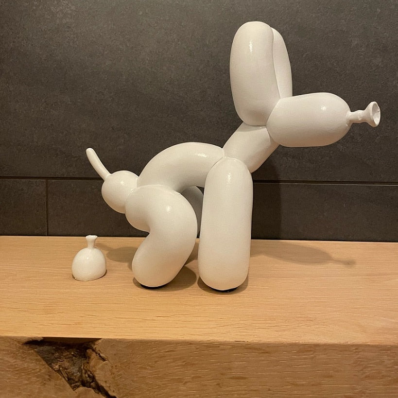 Vivolux | Ballonhund Skulptur, Ballon Kunst Statue, Mini Sammlerstück Figur, Wohnkultur, Harzfigur, Schreibtischaccessoires, Zimmerdekoration