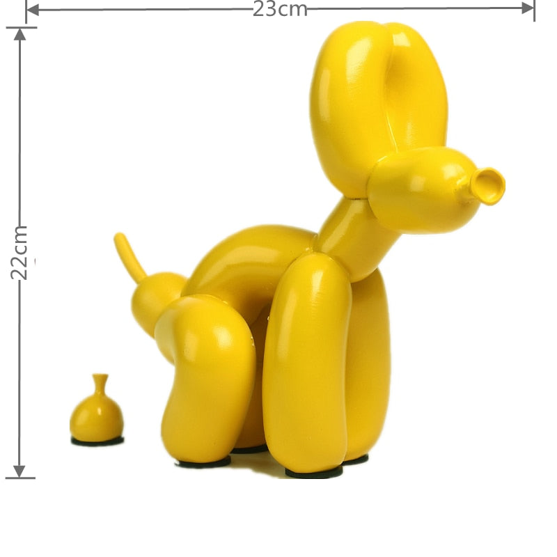 Vivolux | Ballonhund Skulptur, Ballon Kunst Statue, Mini Sammlerstück Figur, Wohnkultur, Harzfigur, Schreibtischaccessoires, Zimmerdekoration