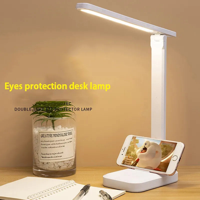 Vivolux | LED Tischlampe | Wiederaufladbar 6000mAh | Stufenlos dimmbar | Faltbare Schreibtischlampe mit Touch