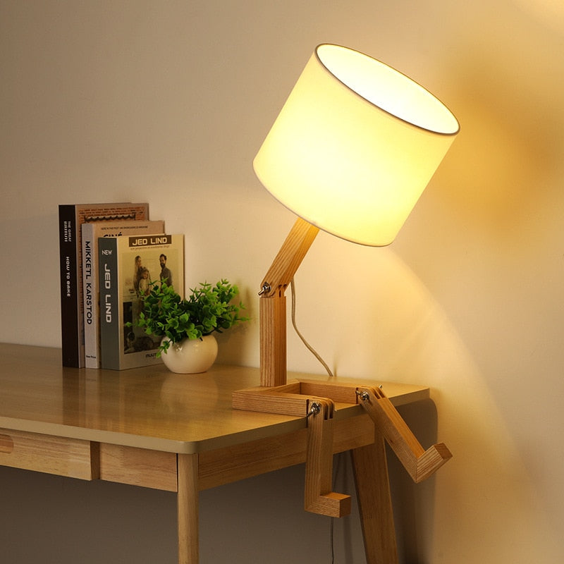 Vivolux | Robot Form Holz Tischlampe
