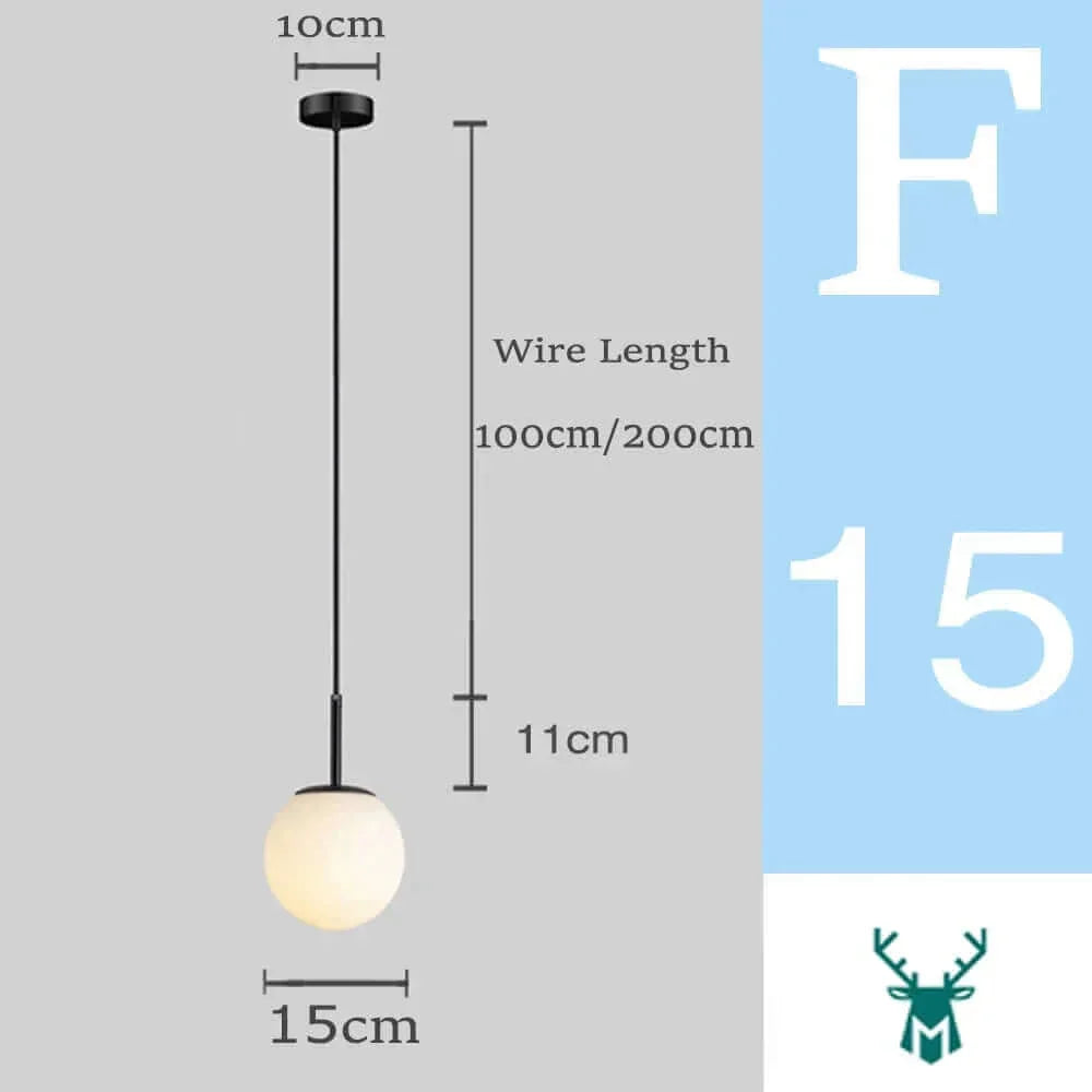 Vivolux | Mid-Century Modern Glas Ball Pendelleuchte