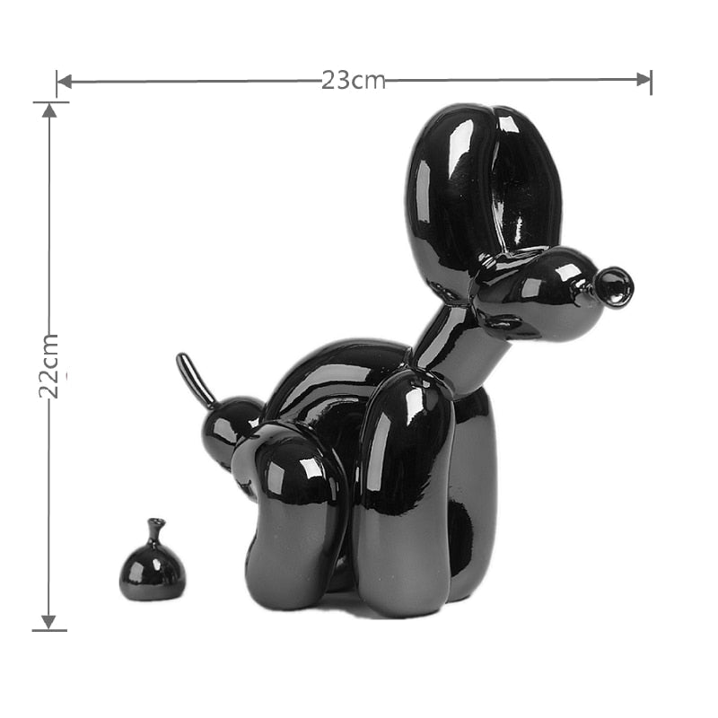Vivolux | Ballonhund Skulptur, Ballon Kunst Statue, Mini Sammlerstück Figur, Wohnkultur, Harzfigur, Schreibtischaccessoires, Zimmerdekoration