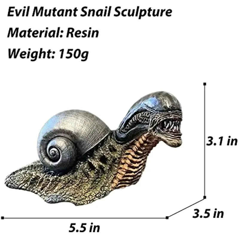 Vivolux | Variation Snail Statue, Resin Evil Snail Sculpture Alien Lover's New Favorite Home Office Decoration Garden Outdoor Decoration