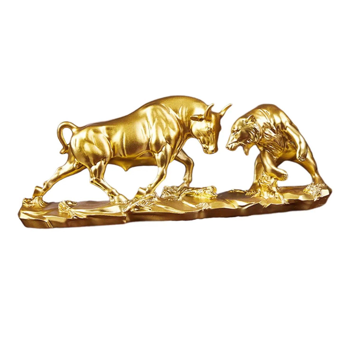 Vivolux | Feng Shui Bär und Stier Statue, Stier Figur, Sammlung Kuh Skulpturen Tier