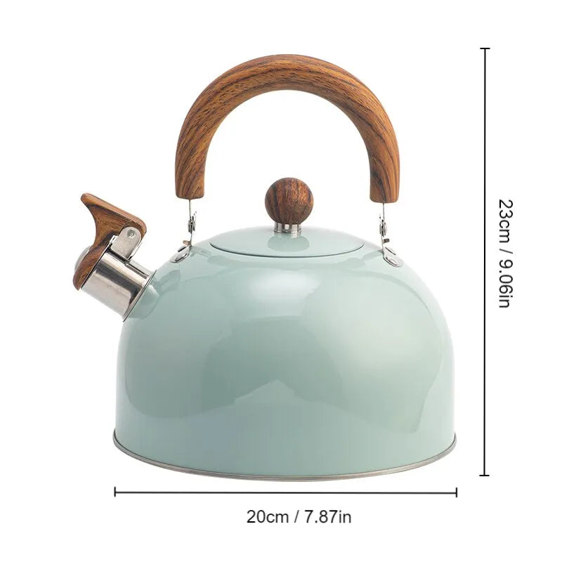 Vivolux | 1 Stück 2,5/3 l Liter Kessel aus Edelstahl, verdickter Wasserkocher, Gas-Induktionsherd, universeller Wasserkocher, Kessel