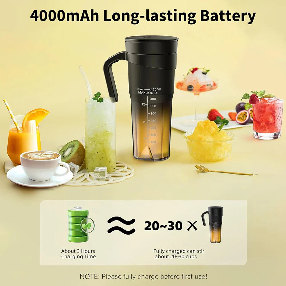 Vivolux | Tragbarer Entsafter - Wiederaufladbarer Mini-Mixer mit 6 scharfen Klingen für Shakes und Smoothies
