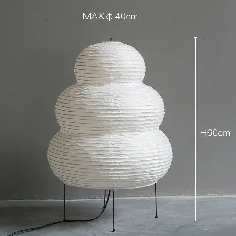 Vivolux | Japanische Wabi-Sabi-Stativstehlampe Schlafzimmer Nachttisch Wohnzimmer Esszimmer Studie Loft Dekor Schreibtischlampe Weiße Reispapier Tischlampe