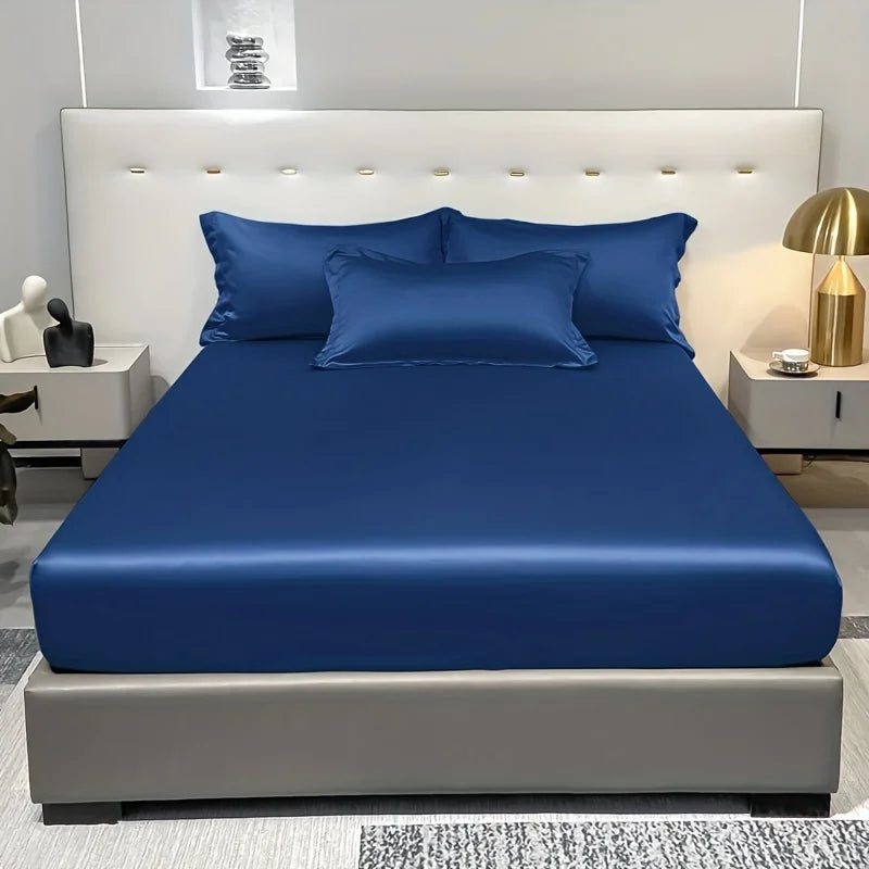 Vivolux | SatinDreams Luxus Spannbettlaken | Seidiges Satin-Bettlaken | Atmungsaktiv & Kühlend | Knitterfrei | Pflegeleicht