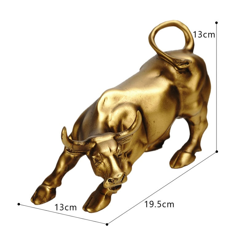 Vivolux | Graffiti-Malerei Harz Bull Figuren Home Wohnzimmer Schlafzimmer Büro Desktop Feng Shui Ornamente Sammlung Statuen