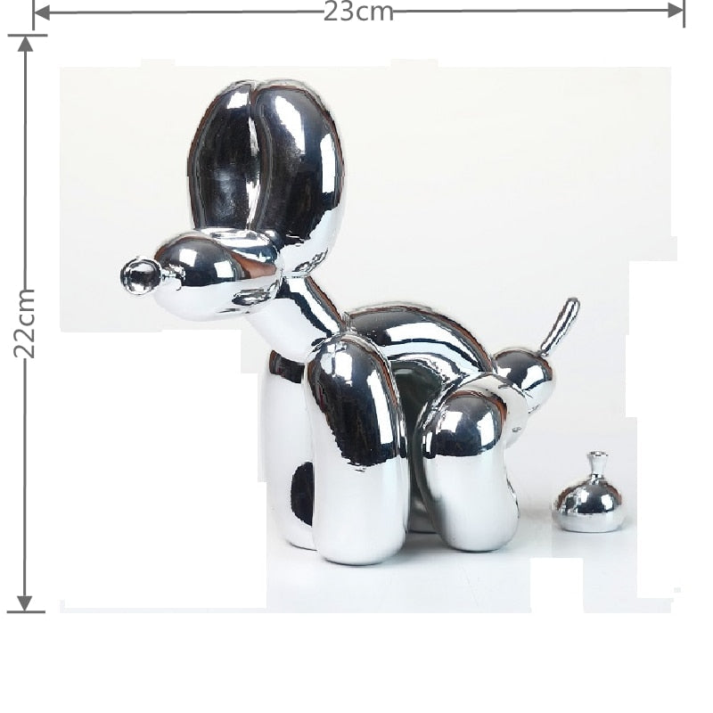 Vivolux | Ballonhund Skulptur, Ballon Kunst Statue, Mini Sammlerstück Figur, Wohnkultur, Harzfigur, Schreibtischaccessoires, Zimmerdekoration