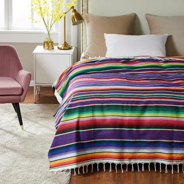 Vivolux | Buntes mexikanisches Serape-Decke