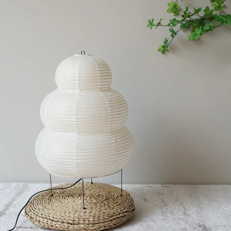 Vivolux | Japanische Wabi-Sabi-Stativstehlampe Schlafzimmer Nachttisch Wohnzimmer Esszimmer Studie Loft Dekor Schreibtischlampe Weiße Reispapier Tischlampe