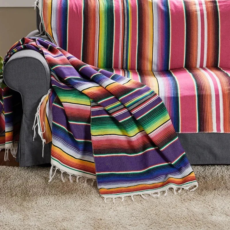 Vivolux | Buntes mexikanisches Serape-Decke