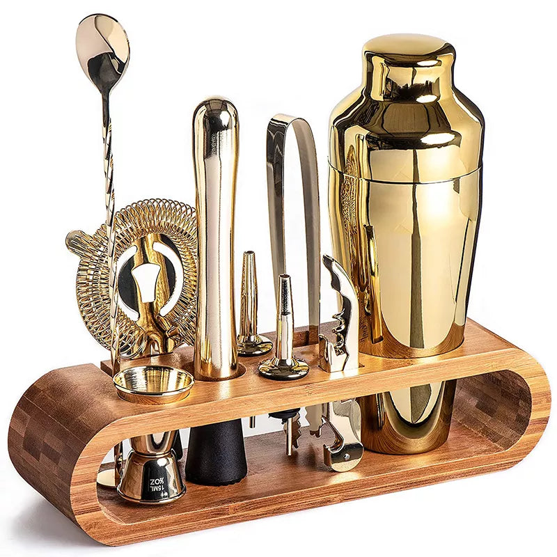 Vivolux | MixArt Metallisches Bar-Set | Elegantes Cocktail- und Barkeeper-Set | Perfekte Getränke leicht gemacht