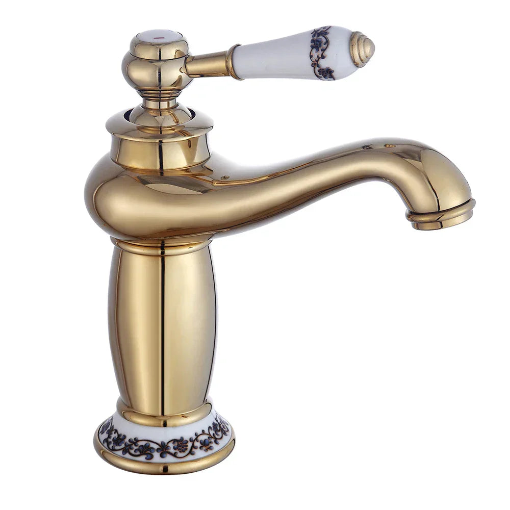 Vivolux | GoldKunst | Wasserhahn im Vintage-Stil für Ihr Badezimmer