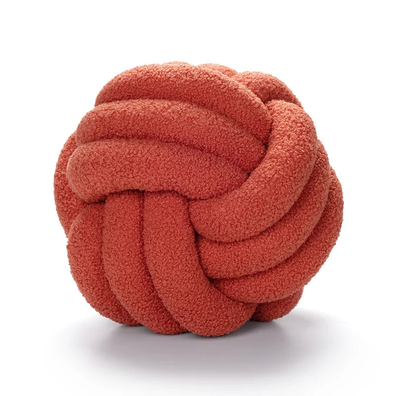 Vivolux | Gooi Kissen - Cozy - Handgeknoteter Ball - Lammfell