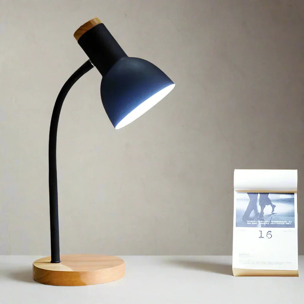 Vivolux | Herbst- und Winterbeleuchtung | Nordic Kreative Holzkunst Eisen LED Schreibtischlampe - Moxie