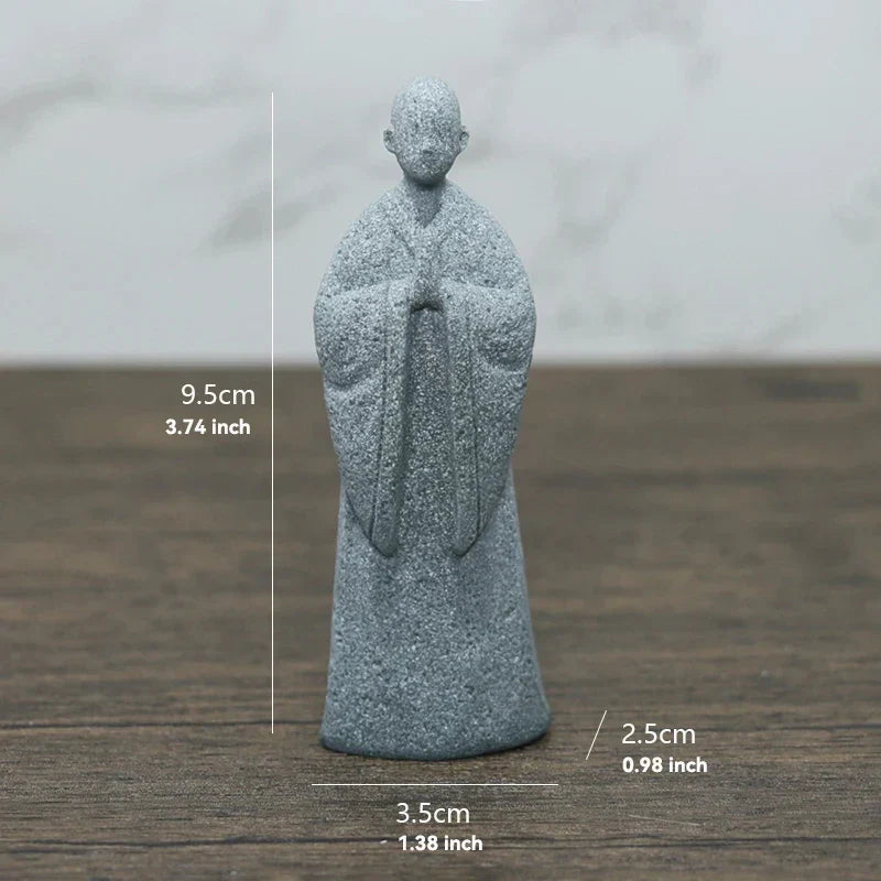 Vivolux | Buddha Stein Statue Kleine Buddhistischen Mönche Tibetischer Buddhismus Figuren Zen Garten Ornament Meditation Zuhause Aquarium Dekoration