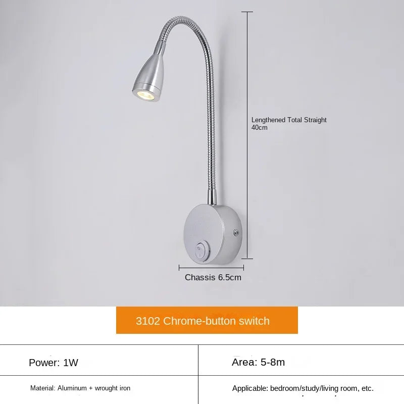 Vivolux | Vielseitige LED-Wandlampe: Modern, Flexibel, Perfekt zum Lesen am Bett