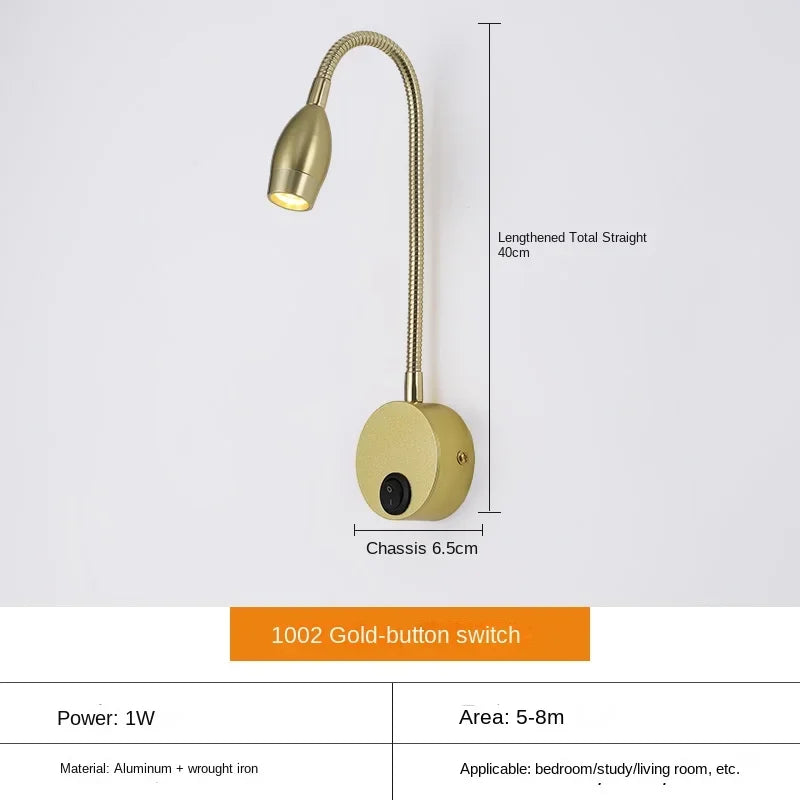 Vivolux | Vielseitige LED-Wandlampe: Modern, Flexibel, Perfekt zum Lesen am Bett