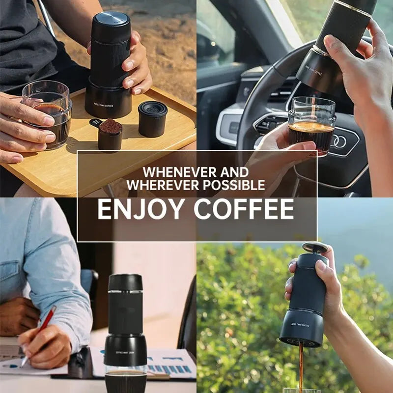 Vivolux | Tragbare Kaffeemaschine 18 Bar, Handdruckbetrieb, ZZUOM CM101, Kompakte Extraktion für Outdoor-Camping-Reise-Nutzung