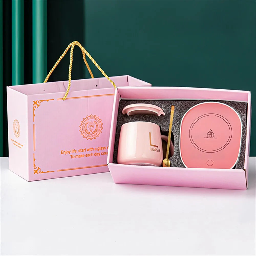 Smart Keramik Becher Heizung Tasse Untersetzer Wärmer Thermostat Kaffee Heizung Elektrische Becher Set Milch Tee Heizung Wasser Home Office Geschenk