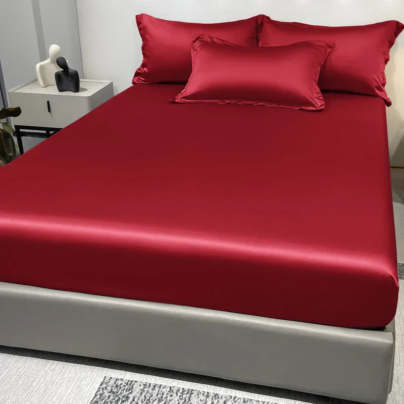 Vivolux | SatinDreams Luxus Spannbettlaken | Seidiges Satin-Bettlaken | Atmungsaktiv & Kühlend | Knitterfrei | Pflegeleicht