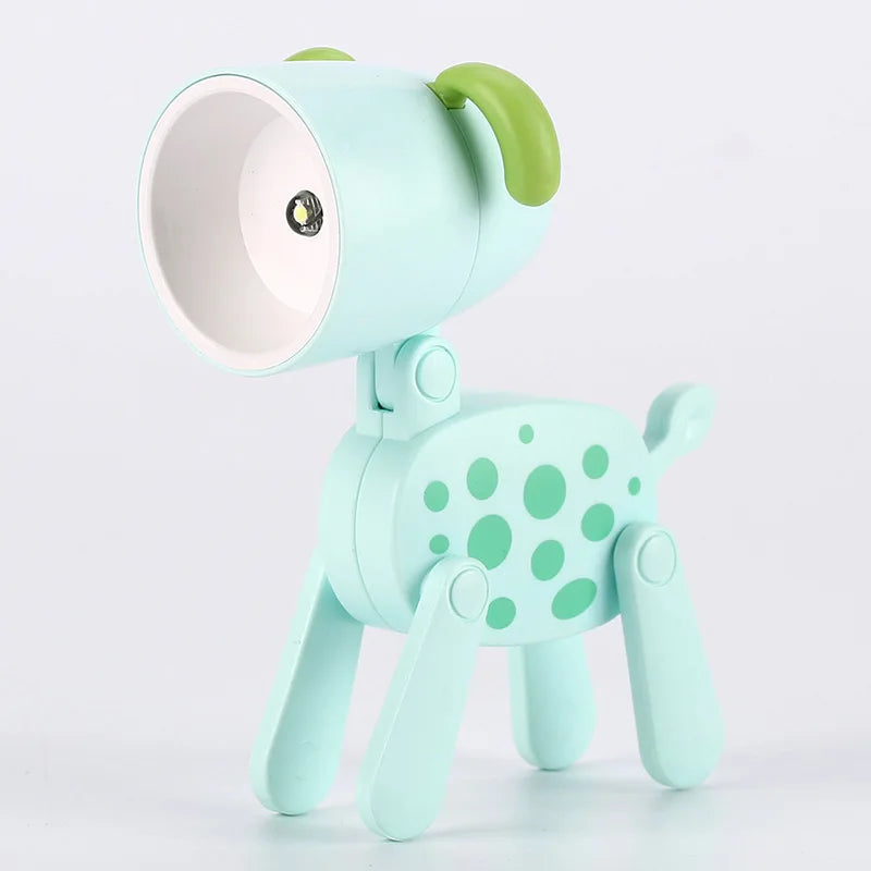 Vivolux | Süße LED-Nachtlampe - Mini-Hund, Hirsch, Dinosaurier Falt-Tischlampe für das Kinderzimmer