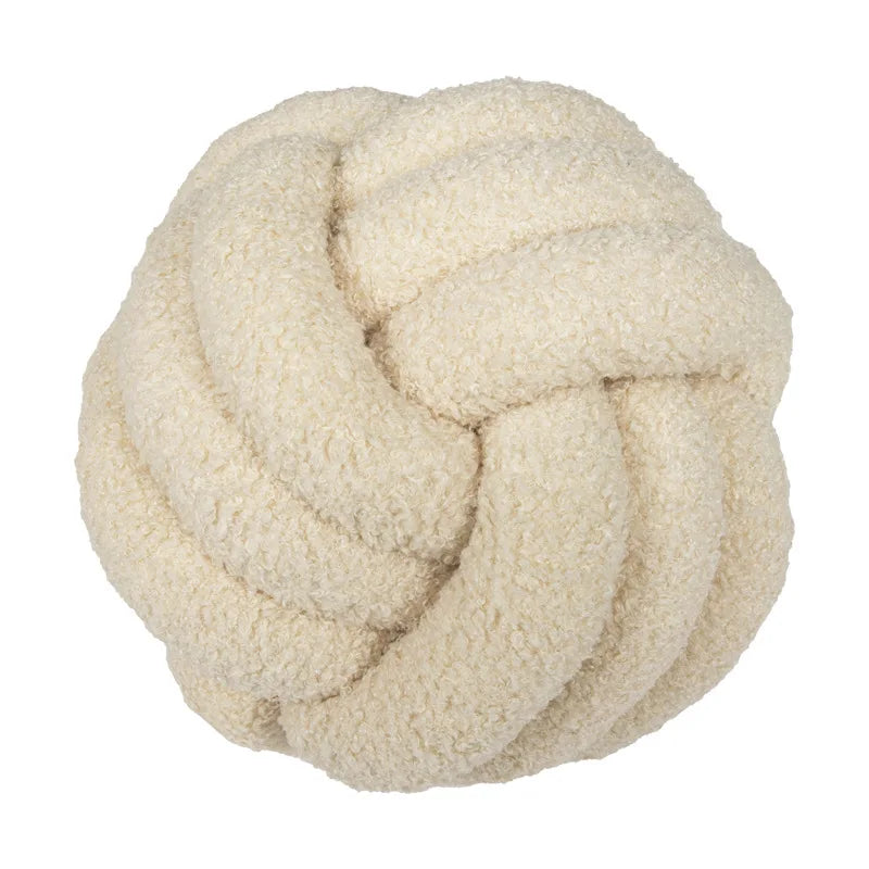 Vivolux | Gooi Kissen - Cozy - Handgeknoteter Ball - Lammfell