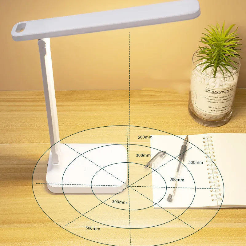 Vivolux | LED Tischlampe | Wiederaufladbar 6000mAh | Stufenlos dimmbar | Faltbare Schreibtischlampe mit Touch