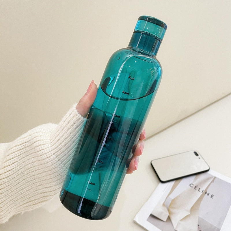 Vivolux | Zeit-Skalen hitzebeständige Glas Wasserflasche